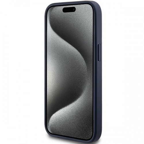 Guess GUHCP15MPG4GPB iPhone 15 Plus | 14 Plus 6.7" niebieski|blue hardcase 4G Triangle Metal Logo image 5