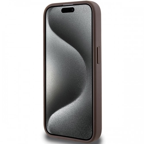 Guess GUHCP15LG4GLBR iPhone 15 Pro 6.1" brązowy|brown hardcase 4G Stripe Collection image 5