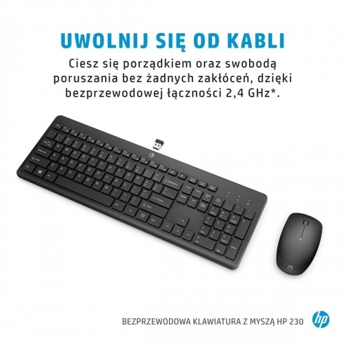 Keyboard and Mouse HP 3L1F0AA Azerty French White Black image 5