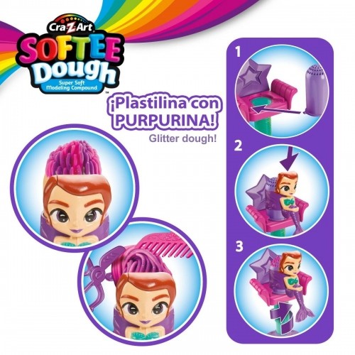 Пластилиновая игра Cra-Z-Art Softee Dough волосы sirenas (4 штук) image 5
