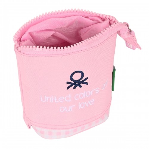 Pencil Holder Case Benetton Vichy Pink (8 x 19 x 6 cm) image 5