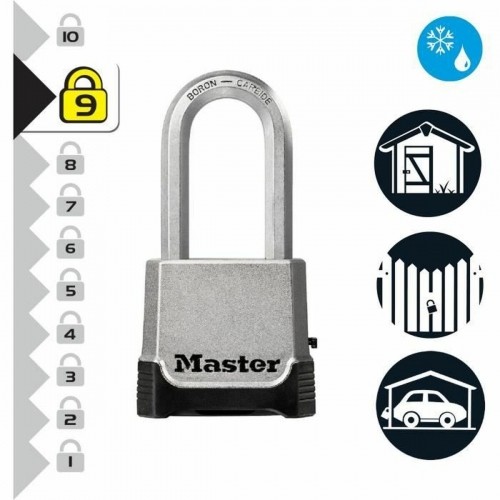 Kombinēšanas piekaramā atslēga Master Lock M176EURDLH 56 mm Tērauds image 5