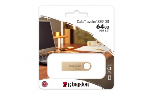 Kingston Technology DataTraveler 64GB 220MB/s Metal USB 3.2 Gen 1 SE9 G3 image 5
