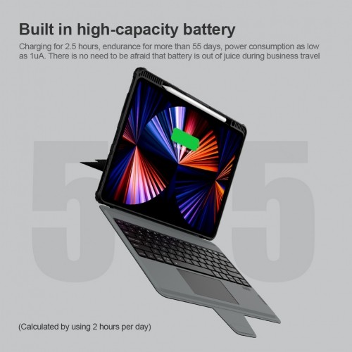 Nillkin Bumper Combo Keyboard Case for iPad Pro 12.9 2020|2021|2022 Black (Damaged Package) image 5