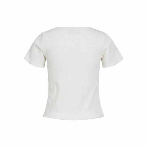 Sieviešu Krekls ar Īsām Piedurknēm Jack & Jones Jxlucinda Str Ss  Balts image 5