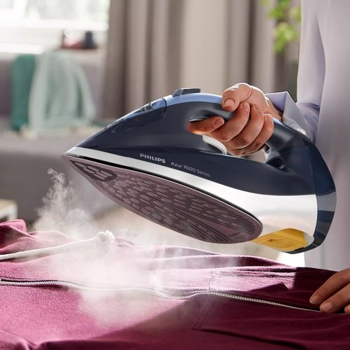 Philips 7000 series DST7030/20 iron Dry & Steam iron SteamGlide Plus soleplate 2800 W Blue image 5