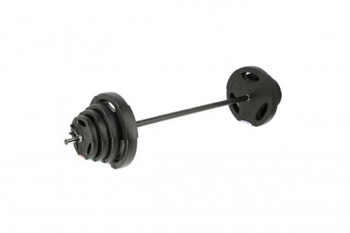 Straight barbell with interchangeable weights ONE FITNESS GSPO40 (17-57-027) composite plates 42 kg Black image 5
