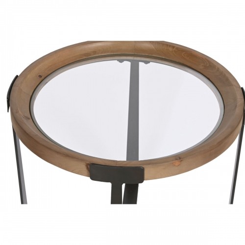 Набор из двух столиков Home ESPRIT Коричневый Чёрный Железо Ель 66 x 66 x 60 cm image 5