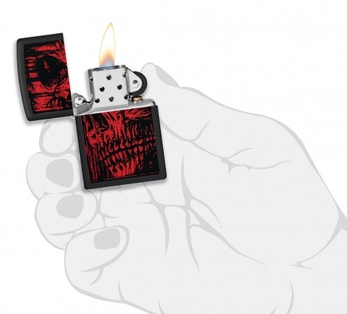Zippo Lighter 49775 Red Skull Design image 5