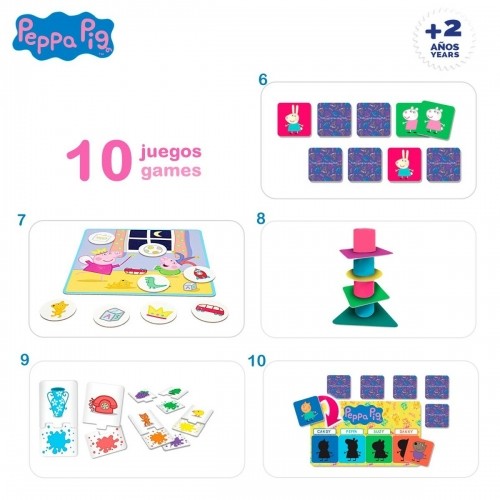 Izglītojošā Spēle Peppa Pig Edu Games Collection 24,5 x 0,2 x 24,5 cm (6 gb.) 10-in-1 image 5