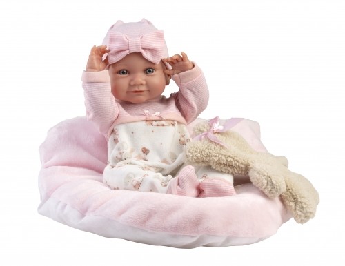 Llorens Кукла малышка Ника 40 см на розовой подушке, c соской (виниловое тело) Испания LL73808 image 5