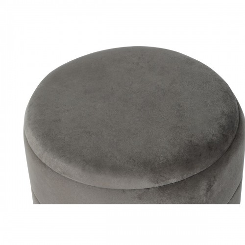 Footrest DKD Home Decor Golden Dark grey Polyester Metal 38 x 38 x 41 cm image 5