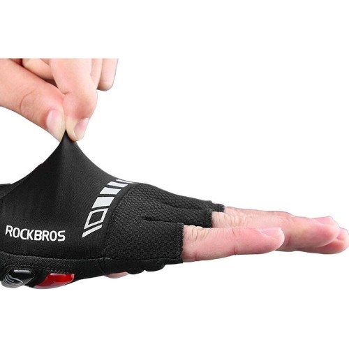 Rockbros S143-BK M cycling gloves with gel inserts - black image 5