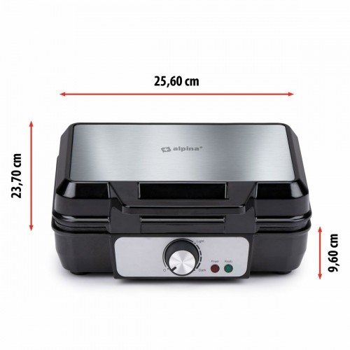 Waffle Maker Alpina 1000 W Silver image 5