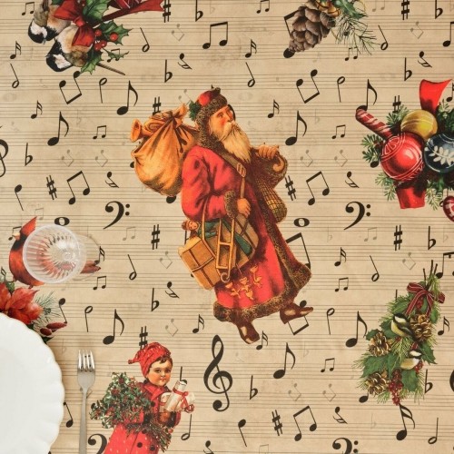 Stain-proof resined tablecloth Belum Christmas Sheet Music 200 x 140 cm image 5