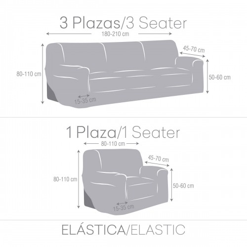 Sofa cover set Eysa TROYA Blue 70 x 110 x 210 cm 3 Pieces image 5