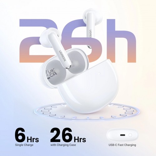 Ugreen HiTune H5 WS201 TWS wireless headphones - white image 5