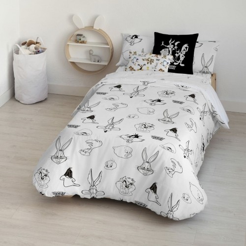 Ziemeļu pārvalks Looney Tunes Looney B&W Balts black 155 x 220 cm image 5