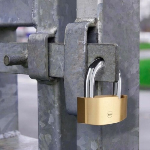 Key padlock Yale Rectangular Golden image 5