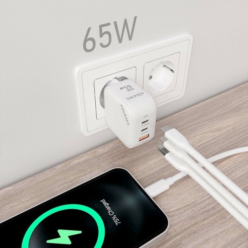 Wall Charger Aisens ASCH-65W3P026-W White 65 W (1 Unit) image 5
