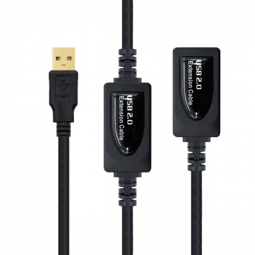 USB Extension Cable NANOCABLE 10.01.0213 Black 15 m image 5