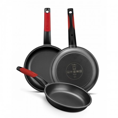 Non-stick frying pan BRA A411222 Black Red Stainless steel Aluminium image 5