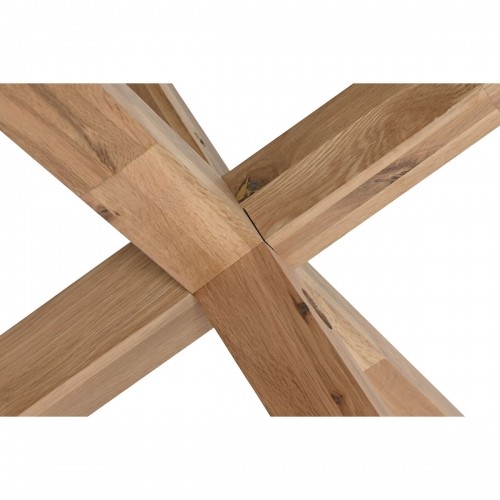 Обеденный стол Home ESPRIT Натуральный Каленое стекло древесина дуба 130 x 130 x 75 cm image 5