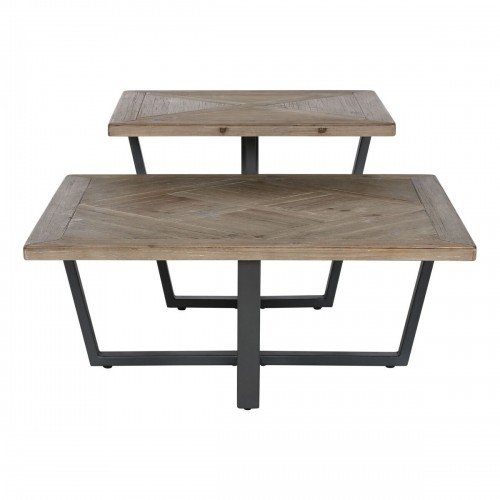 Кофейный столик Home ESPRIT Чёрный Натуральный Металл древесина ели 118 x 78 x 45 cm image 5