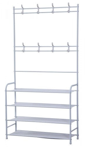 Herzberg Home & Living Herzberg 4-Tier Entryway Coat Rack and Hallway Storage Rack Organizer - 80x153cm image 5