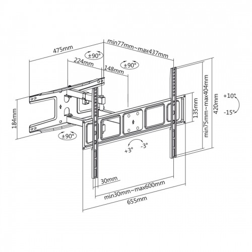 Sencor TV mount 37"-70" SHTB363 image 5