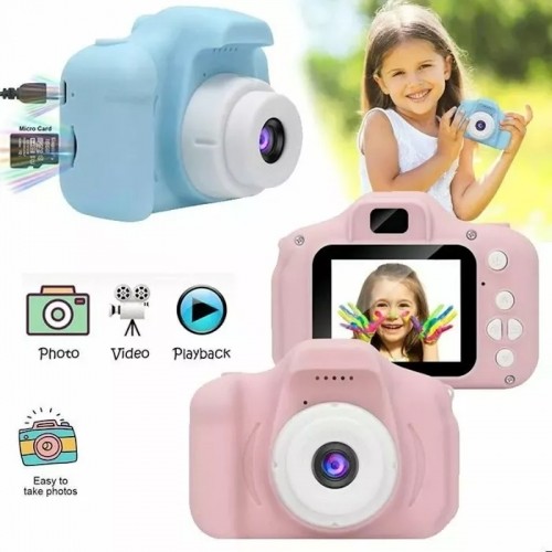 CP X2 Детская Цифровая Фото и Видео камера с MicroSD катрой  2'' LCD цветным экраном Бирюзовый image 5