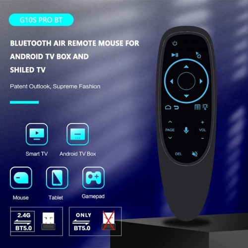 CP G10SPROBTS Универсальная Смарт ТВ / ПК Air Mouse - Bluetooth / Беспроводной / ИК Пульт ДУ и Гироскоп / LED Черный image 5