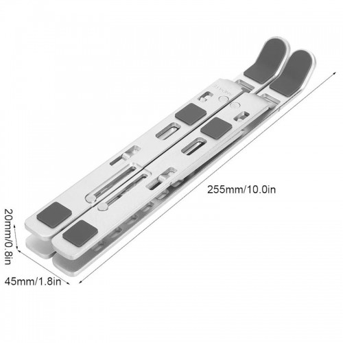 iLike STM1 Складная подставка для ноутбука (10-17.3'') и Планшетного ПК с регулируемым угом Серебристый image 5