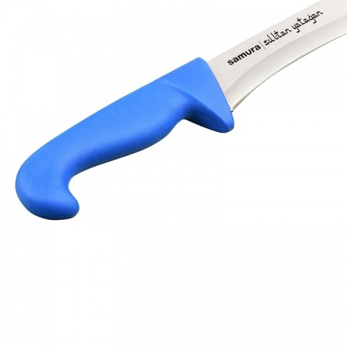 Samura SULTAN Pro Yatagan нож с комфортной Синей ручкой 301mm из  AUS-8 Японской стали 59 HRC image 5