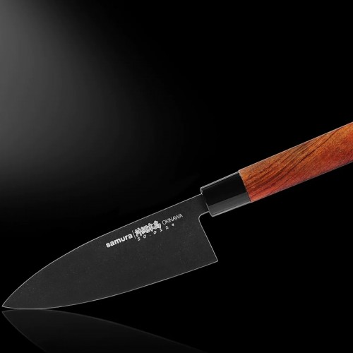Samura Okinawa Stonewash Кухонный Deba нож 170mm из AUS 8 Японской стали 58 HRC image 5