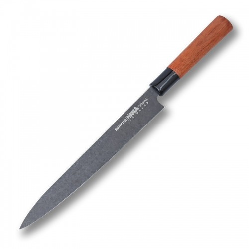 Samura Okinawa Stonewash Кухонный Yanagiba нож 240mm из AUS 8 Японской стали 58 HRC image 5