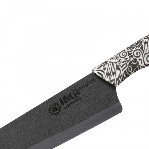 Samura Inca Кухонный нож Шефа с 187mm черным циркония керамическим лезвием / ABS TPR ручкой image 5