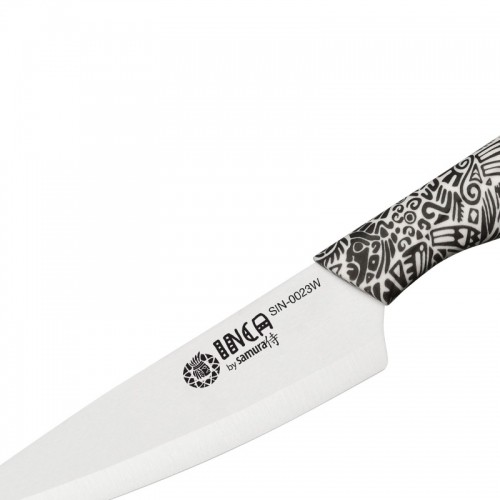 Samura Inca Универсальный кухонный нож с 155mm белым циркония керамическим лезвием ABS TPR ручкой image 5