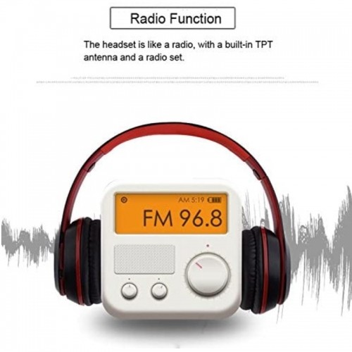 iWear BITS Шумопоглащающие Bluetooth 5.0 Безпроводные Стерео наушники с FM Радио / MP3 Mico SD и функцией звонка Белый image 5