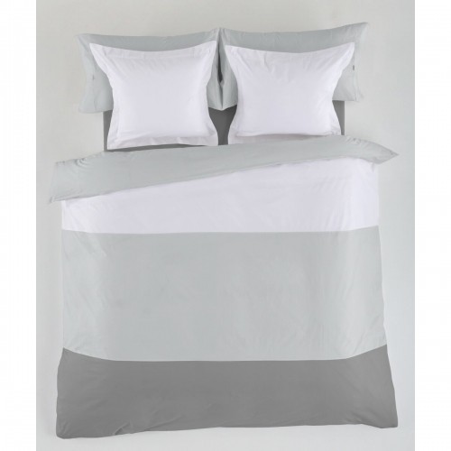 Комплект чехлов для одеяла Alexandra House Living Белый Серый 180 кровать 4 Предметы image 5