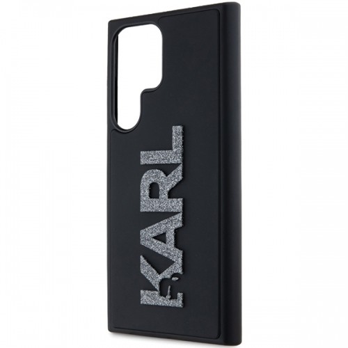 Karl Lagerfeld KLHCS24L3DMBKCK S24 Ultra S928 czarny|black hardcase 3D Rubber Glitter Logo image 5