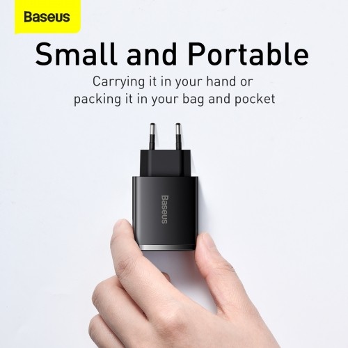 Baseus Сетевое зарядное устройство 2xUSB USB-C PD 3A 30W черная image 5