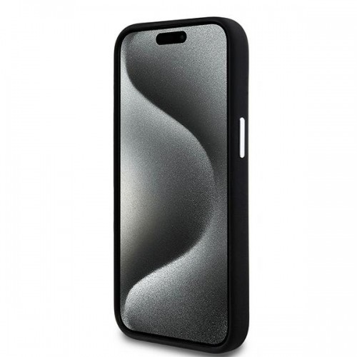 DKNY DKHMP15SSMCHLK iPhone 15 | 14 | 13 6.1" czarny|black hardcase Liquid Silicone Small Metal Logo MagSafe image 5