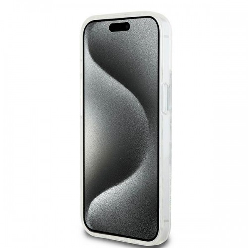 DKNY DKHCP15SLCPEPT iPhone 15 | 14 | 13 6.1" biały|white hardcase Liquid Glitter Multilogo image 5