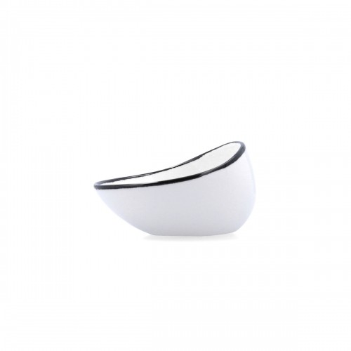 Bowl Ariane Vital Filo White Black Ceramic 12,5 cm (8 Units) image 5