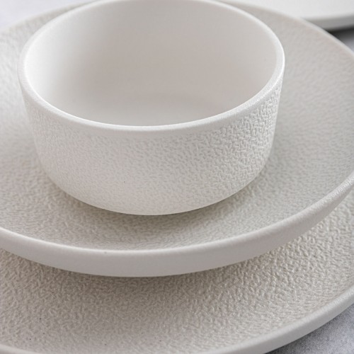 Bowl Bidasoa Fosil White Ceramic 21,5 x 21,5 x 4,3 cm (8 Units) image 5