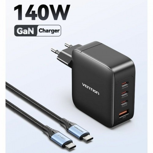 Wall Charger Vention FEIB0-EU Black 140 W image 5