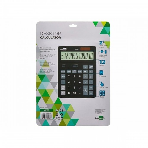 Kalkulators Liderpapel XF29 Melns Plastmasa image 5