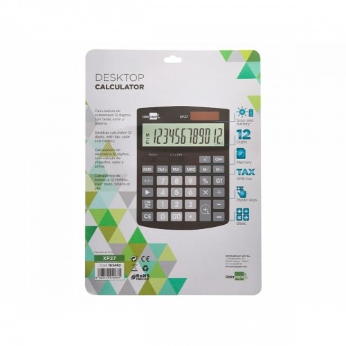 Kalkulators Liderpapel XF27 Melns Plastmasa image 5