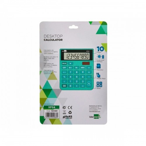 Kalkulators Liderpapel XF24 Zaļš Plastmasa image 5